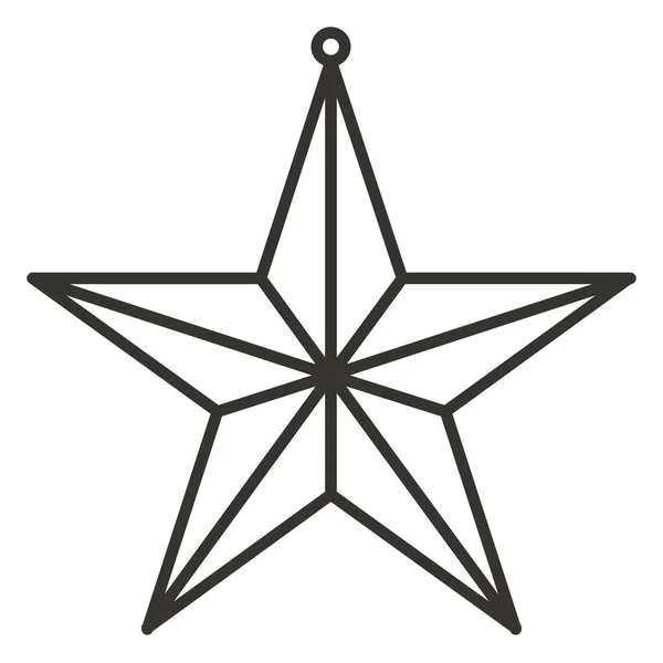 크리스마스 Kremlin Star Icon Outline Style — 스톡 벡터