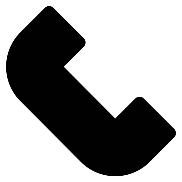 Κλήση Εικονίδιο Κλήσης Τηλεφώνου Στερεό Στυλ — Διανυσματικό Αρχείο