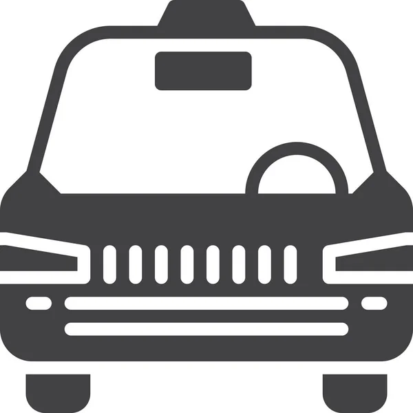 Taxi Doprava Pevná Ikona Pevném Stylu — Stockový vektor