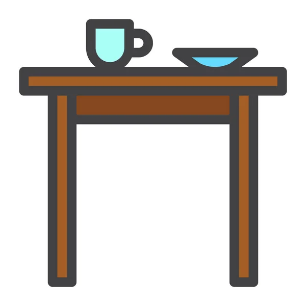 Kitchen Table Cup Icon — Vetor de Stock