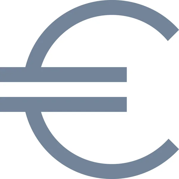 Banken Währung Euro Symbol Umriss Stil — Stockvektor