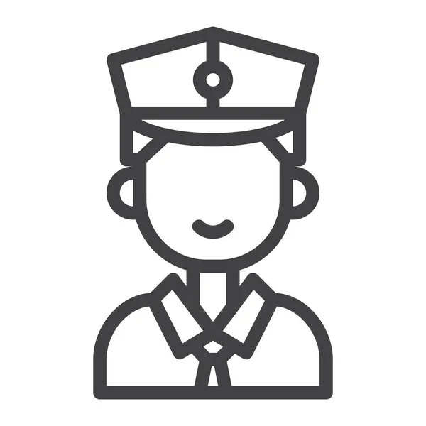 Cap Officer Police Icon — Stockvector