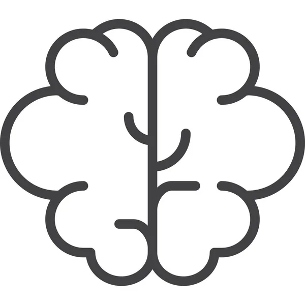 Brain Human Intellect Icon — Stock vektor