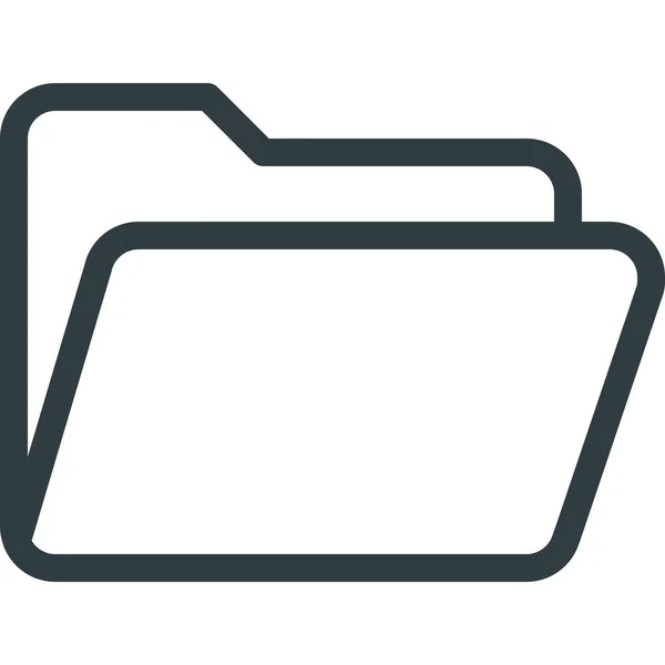 Ordner Öffnen Icon Outline Stil — Stockvektor