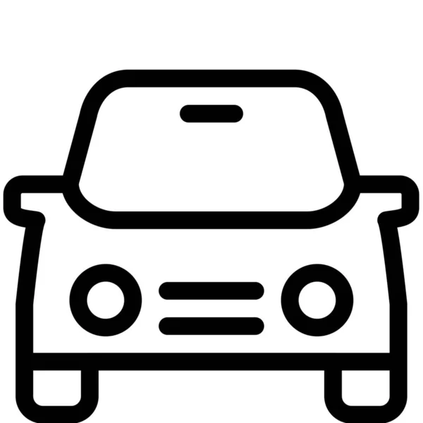 Car Transport Vehicle Icon Outline Style — Stock Vector