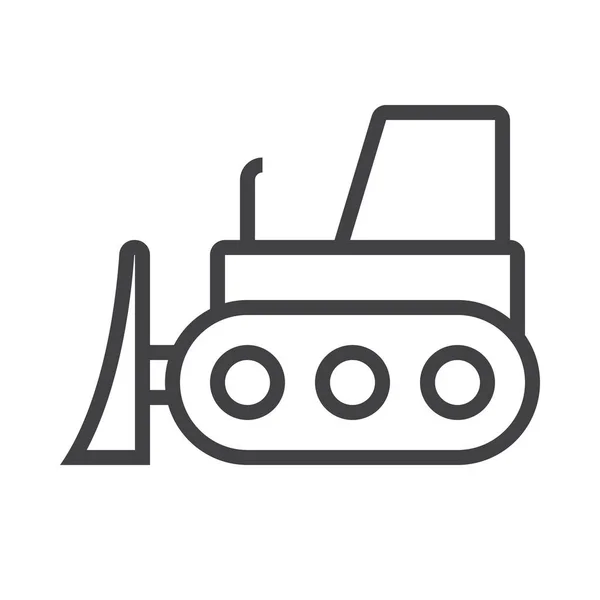 Bulldozer Construction Tractor Icon Mixed Category — Stockový vektor
