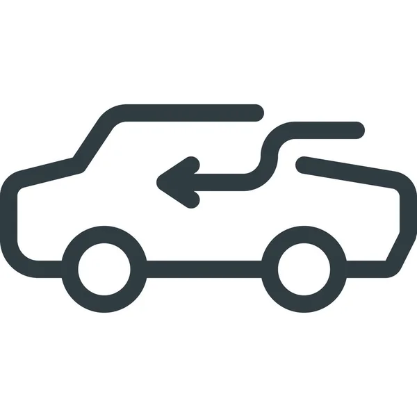 Icono Del Coche Aire Estilo Esquema — Archivo Imágenes Vectoriales