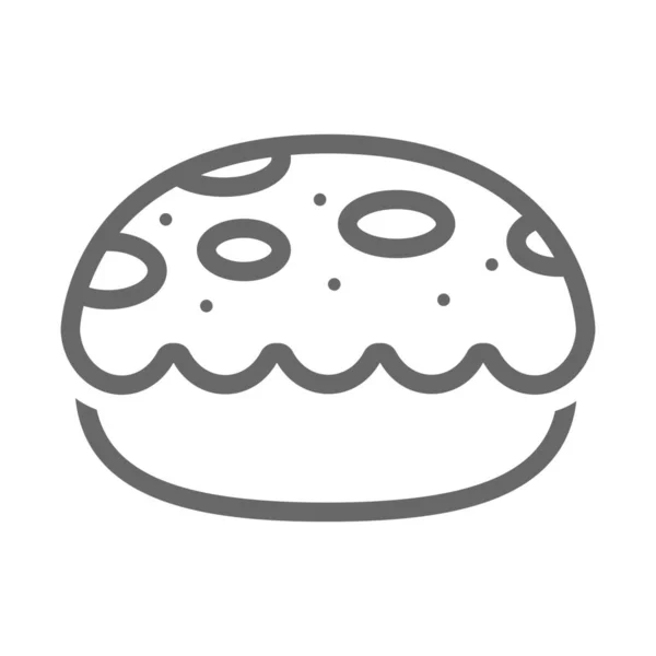 Хлібний Хліб Сніданок Значок Контурному Стилі — стоковий вектор