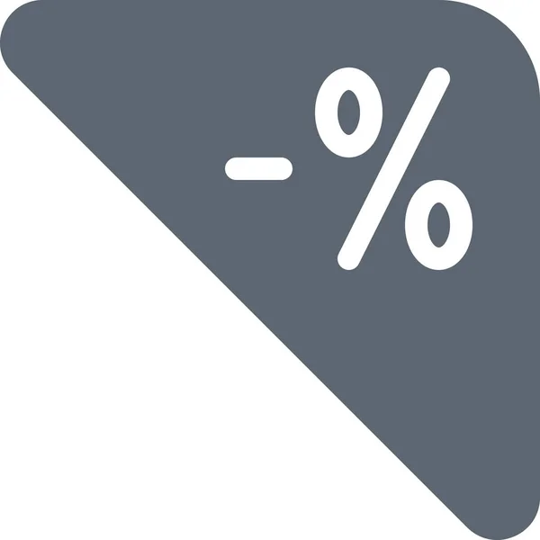 Значок Знижки Продажу Наклейки Суцільному Стилі — стоковий вектор