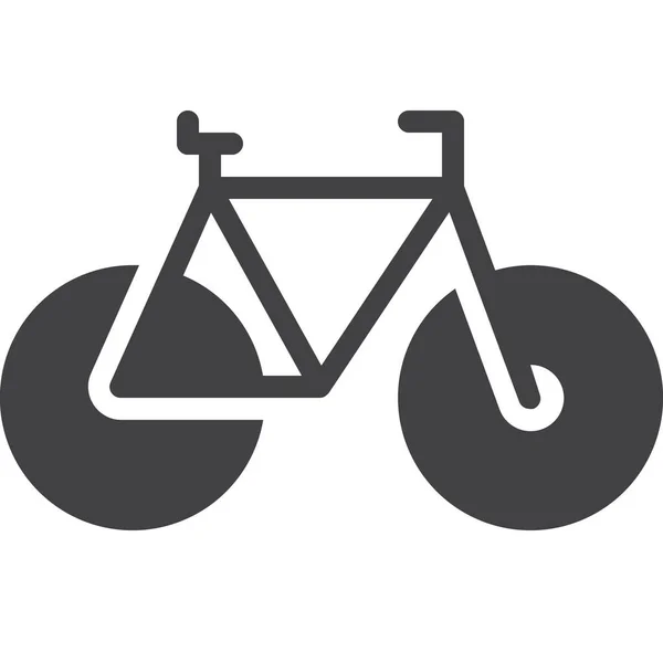 Bicycle Bike Transport Icon Solid Style — Stock Vector