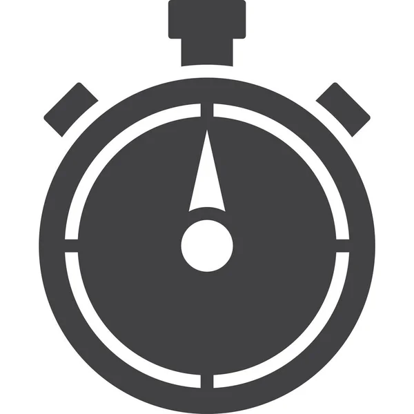 钟表速度计固态秒表图标 — 图库矢量图片