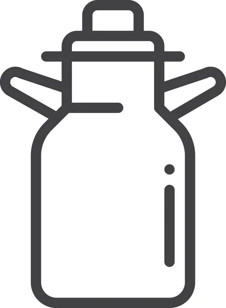 Μπορεί Δοχείο Εικονίδιο Γάλα Στυλ Περίγραμμα — Διανυσματικό Αρχείο