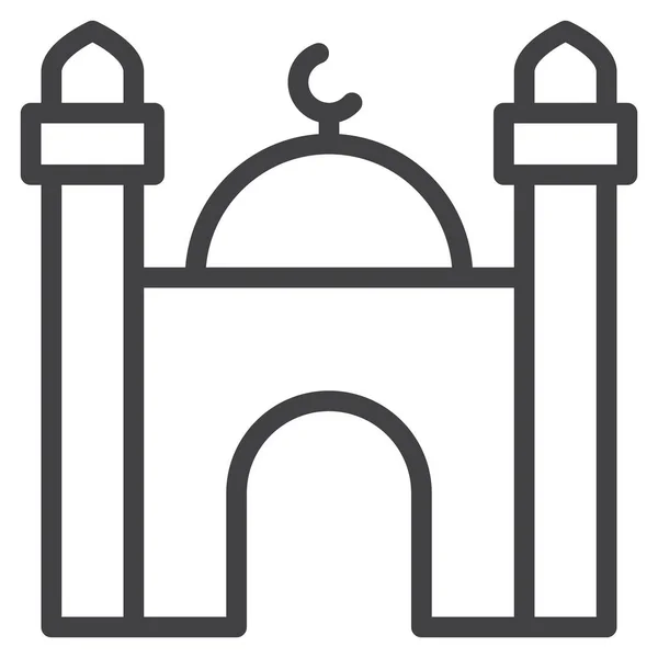 Икона Исламской Минаретной Мечети Категории Культура Сообщества — стоковый вектор