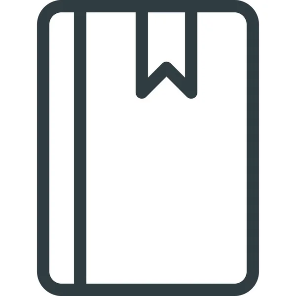 Agenda Book Callendar Icon Outline Style — Stock Vector