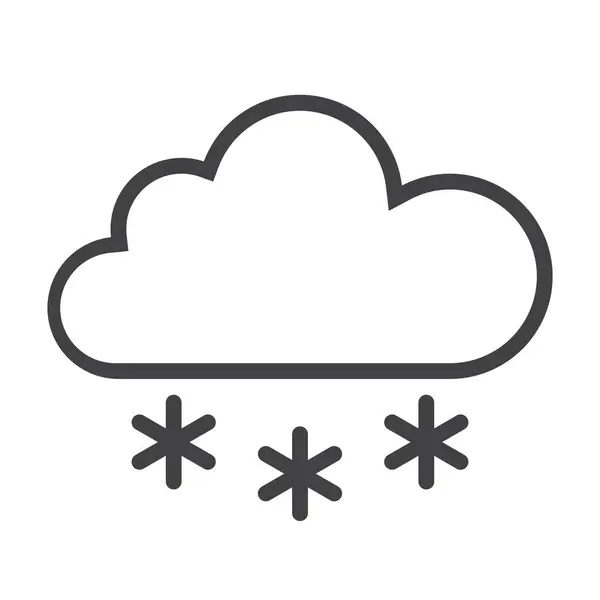 Nube Previsión Nieve Icono — Vector de stock