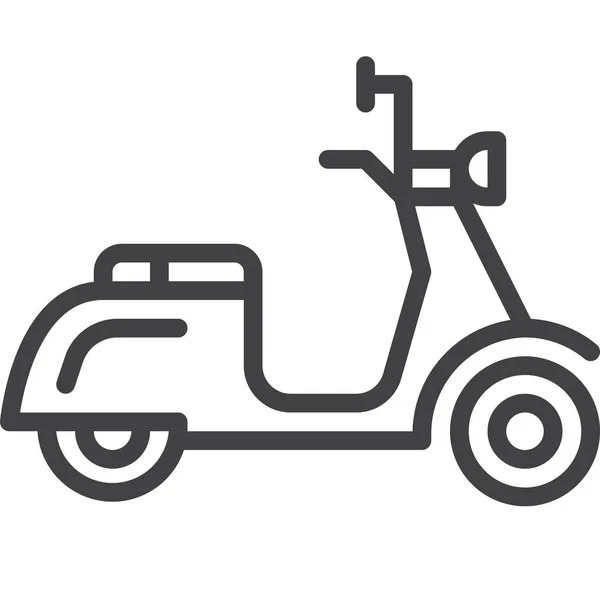 Delivery Motor Scooter Icon Outline Style — Stock Vector