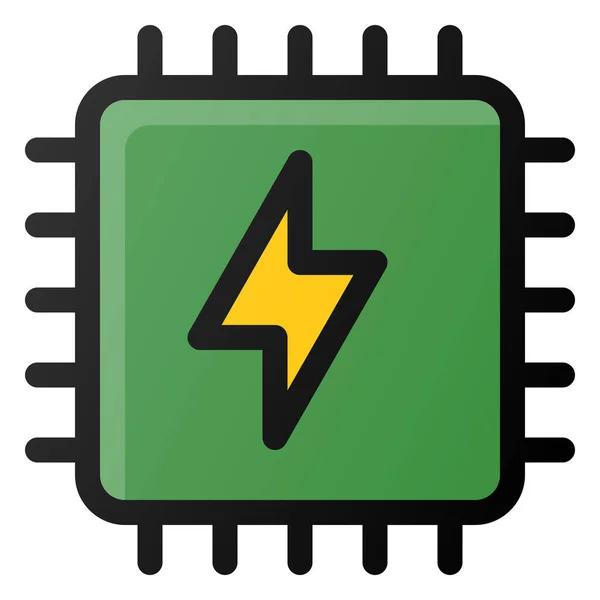 Schnelles Cpu Mikrochip Symbol — Stockvektor
