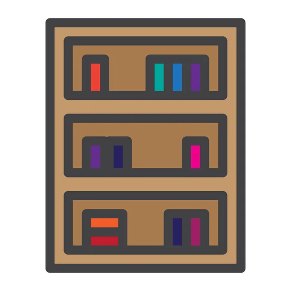 Bücherregal Haushaltsmöbel Ikone — Stockvektor