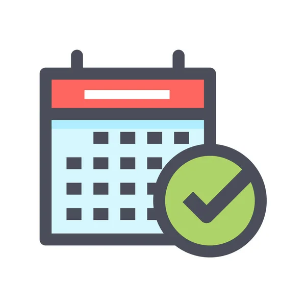 Calendar Clock Date Icon — Stock Vector