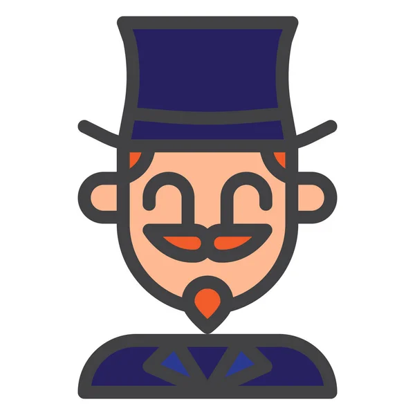 Magician Circus Actor Icon — Vetor de Stock