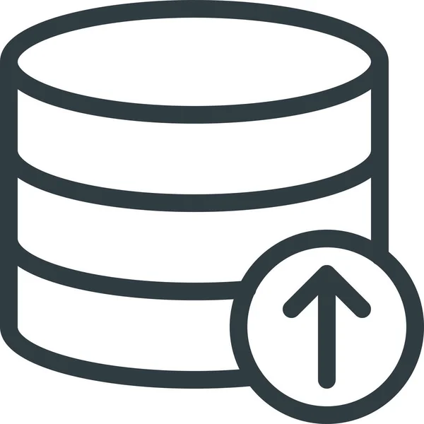 Icono Del Servidor Base Datos Datos Estilo Esquema — Archivo Imágenes Vectoriales