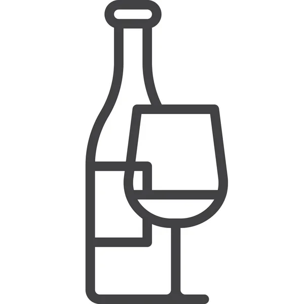 Bouteille Boisson Vin Icône Dans Catégorie Alimentation Boissons — Image vectorielle