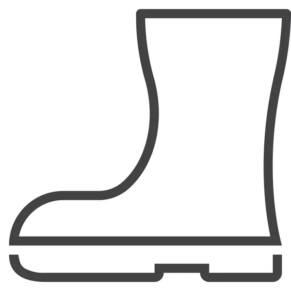 ブーツシューズ保護アイコンでアウトラインスタイル — ストックベクタ