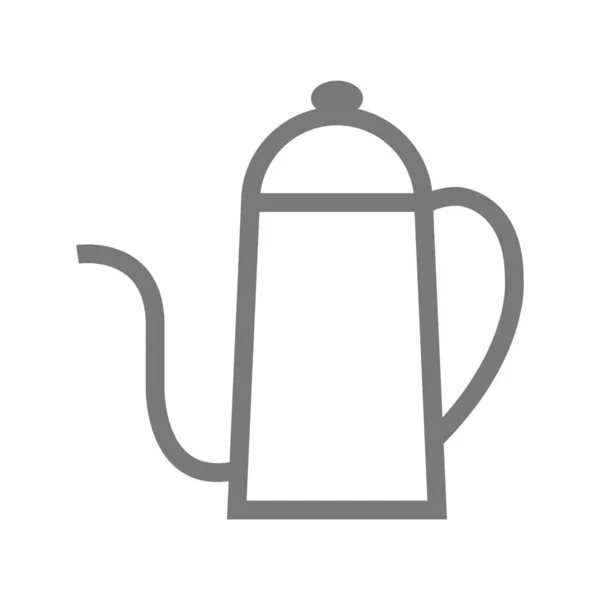 Bebida Desayuno Icono Café Estilo Esquema — Vector de stock