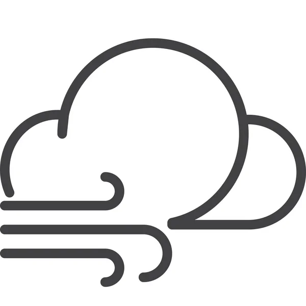 Blow Cloud Weather Icon — Stok Vektör