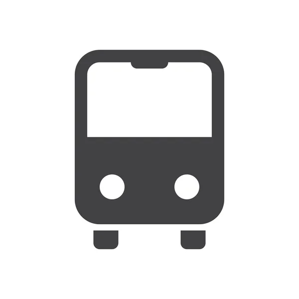 Transport Par Bus Icône Solide Dans Style Solide — Image vectorielle