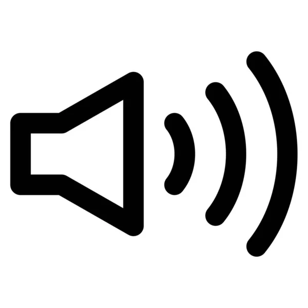 Audio Lound Sound Icon Outline Style — Stock Vector