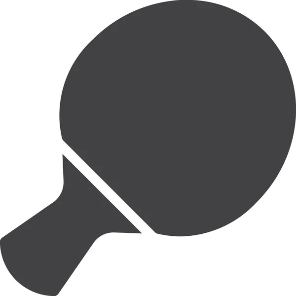 Ping Pong Racket Sport Icon Solid Style — Stock Vector