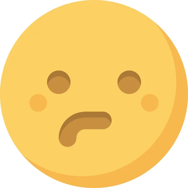 Emoticon Ícone Expressão Emoção Estilo Plano —  Vetores de Stock