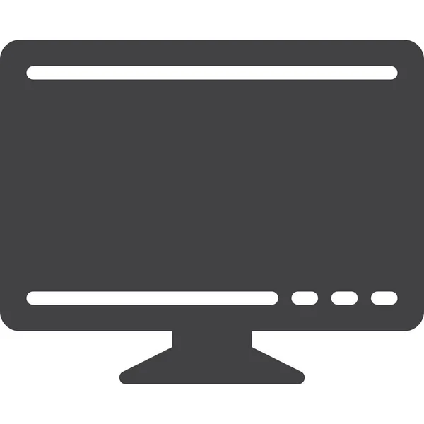 Icona Dello Schermo Del Monitor Desktop — Vettoriale Stock