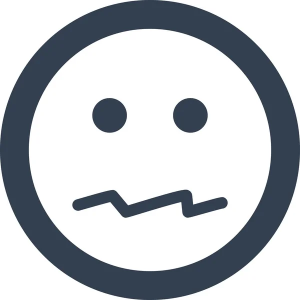 Έκφραση Emoticons Απογοητευμένο Εικονίδιο Στυλ Περίγραμμα — Διανυσματικό Αρχείο