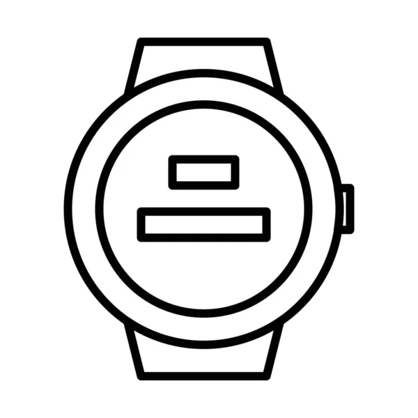 Alarma Icono Del Reloj Androide Estilo Esquema — Vector de stock