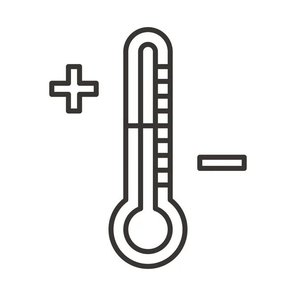 Ícone Temperatura Quente Frio Estilo Esboço — Vetor de Stock
