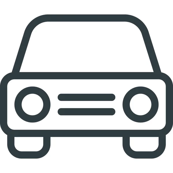 Auto Taxi Coche Icono Estilo Esquema — Archivo Imágenes Vectoriales