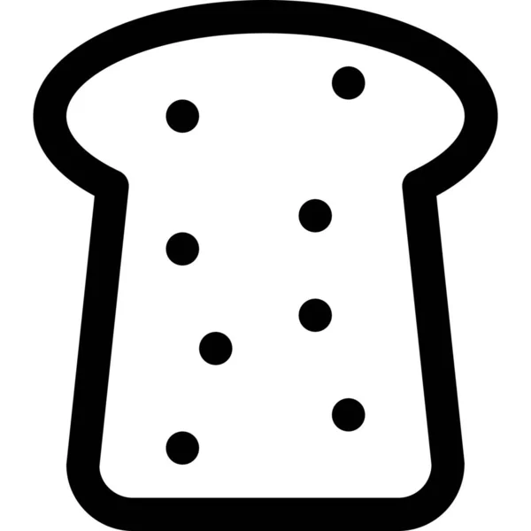 Panadería Pan Icono Comida Estilo Del Esquema — Archivo Imágenes Vectoriales