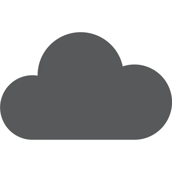 Nube Nublado Icono Datos Estilo Sólido — Vector de stock