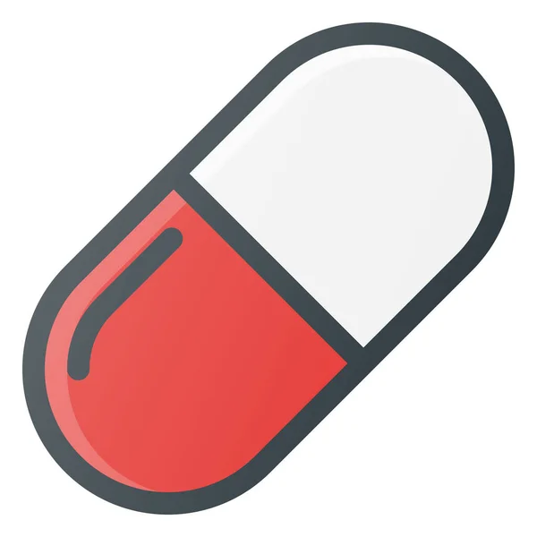 Doldurulmuş Ana Hatlarıyla Ilaç Ilaç Eczanesi Simgesi — Stok Vektör
