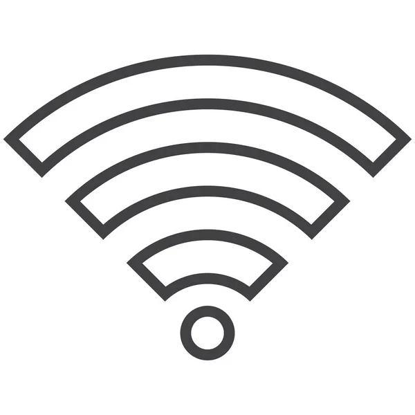 Netzwerk Signal Wifi Symbol Umrissstil — Stockvektor