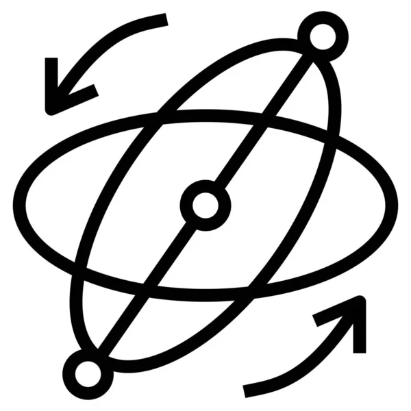 Наклон Значка Ориентации Местоположения Стиле Outline — стоковый вектор