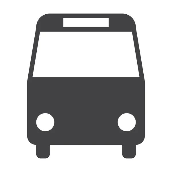 Bus Toplu Taşıma Simgesi Katı Biçimde — Stok Vektör