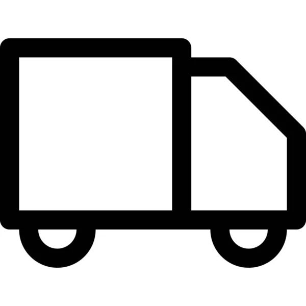 Shipping Transport Truck Icon Outline Style — Stock Vector