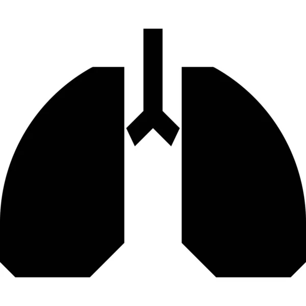 Anatomiczny Oddech Ikona Wewnętrzna Stylu Solid — Wektor stockowy