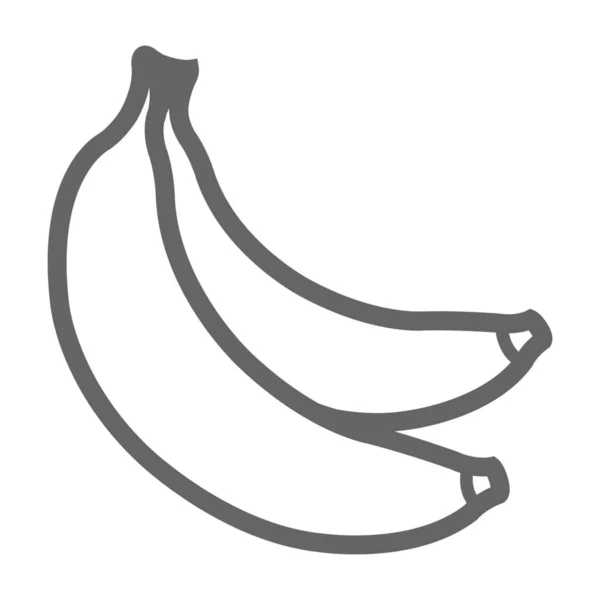 Bananenfruit Gezond Icoon Outline Stijl — Stockvector