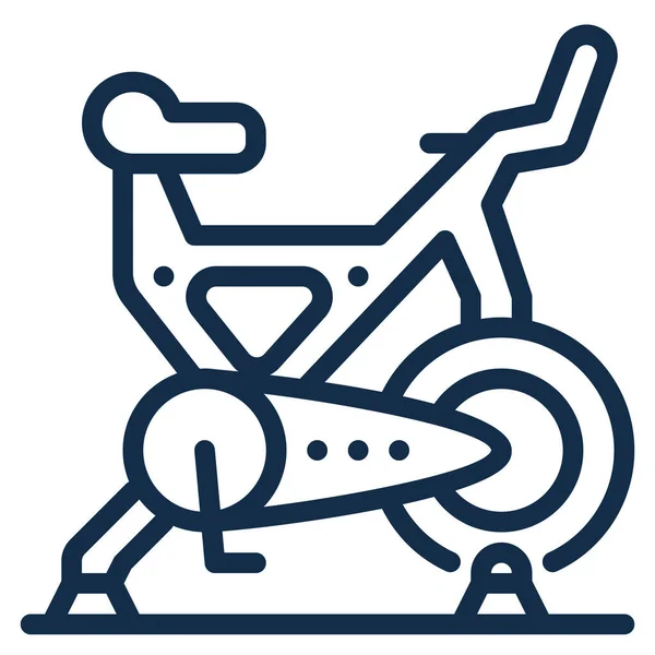 Ποδήλατο Εικονίδιο Γυμναστικής Εξοπλισμού Στυλ Περίγραμμα — Διανυσματικό Αρχείο