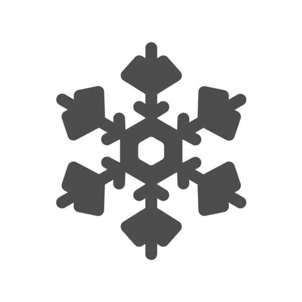 Ícone Frio Congelamento Natal Estilo Contínuo — Vetor de Stock