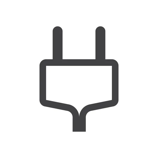 Plug Outline Icon Outline Style — Stok Vektör